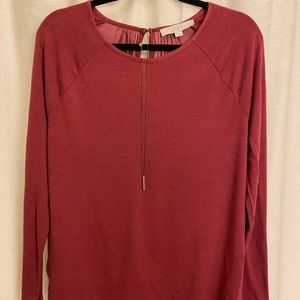 Loft burgandy blouse